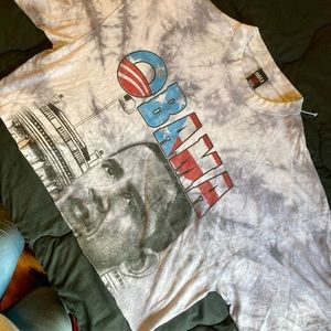 Obama Campaign Tye Dye Cropped T-Shirt